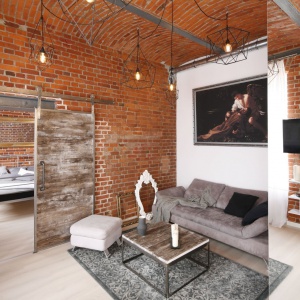 Wnętrze w stylu loft. Projekt: Tomasz Jasiński. Fot. Bartosz Jarosz