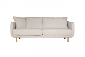 Sofa na drewnianych nóżkach