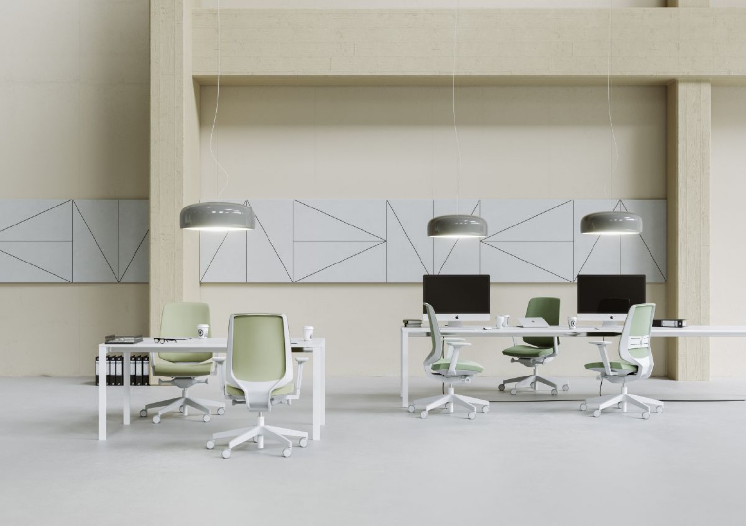 Krzesła obrotowe z kolekcji LightUp firmy Profim. Projekt: Christopher Schmidt (ITO Design). Fot. Profim