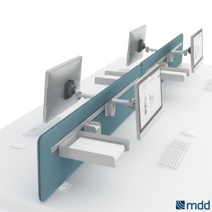 Akustyczne panele biurkowe firmy MDD. Fot. MDD