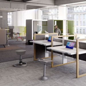 Biurko Stand Up R firmy Mikomax Smart Office. Projekt: Tomasz Augustyniak. Fot. Mikomax Smart Office