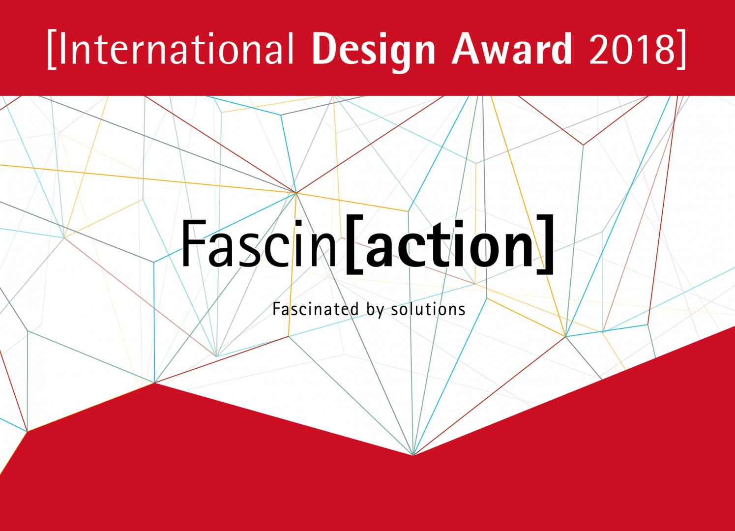 Plakat promujący konkurs projektowy International Design Award 2018.