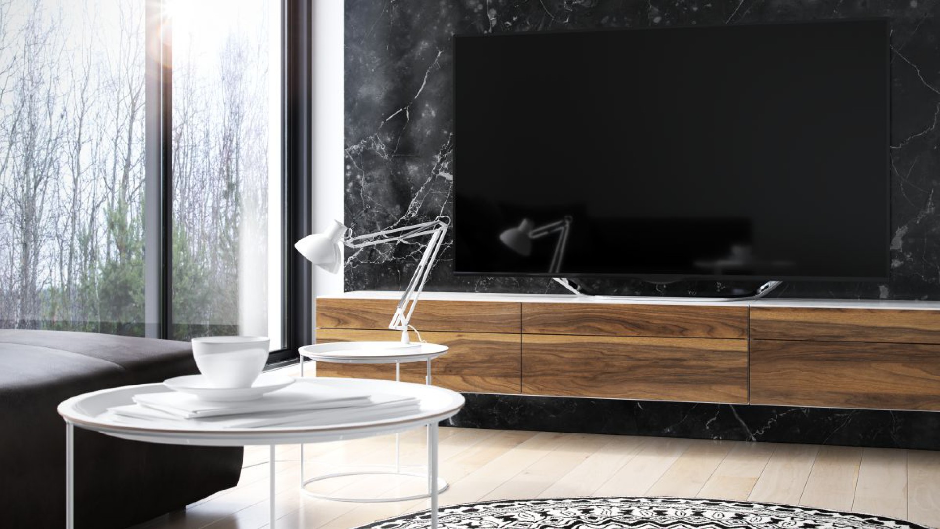 Meble wykończone dekorami orzechowymi zwykle trafiają do wnętrz zaaranżowanych w stylu klasycznej elegancji. Na zdjęciu: Noce Nuoro firmy Impress Decor. Fot. Impress Decor