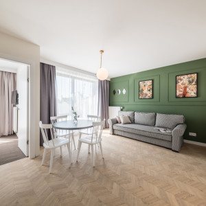 Wnętrze apartamentu w Krakowie, zaprojektowanego przez pracownię Grid Studio Projektowe. Fot. Grid Studio Projektowe