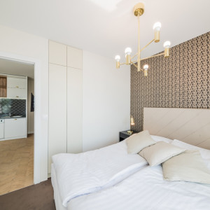 Wnętrze apartamentu w Krakowie, zaprojektowanego przez pracownię Grid Studio Projektowe. Fot. Grid Studio Projektowe