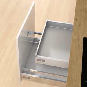 Zabierak InnoTech Atira zamontowany w szufladzie. Fot. Hettich