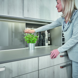 System SlideLine M w kuchni. Fot. Hettich