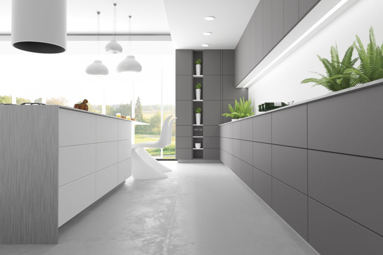 Powierzchnie matowe są coraz chętniej wykorzystywane w nowoczesnych kuchniach. Fot. Hubertus Design