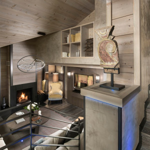 Meble Flexform w alpejskim hotelu. Design: Jean-Marc Mouchet. Fot. Studio Erick Saillet