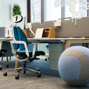 Duża piłka może zastąpić krzesło biurowe. Fot. Grupa Nowy Styl/Everspace
