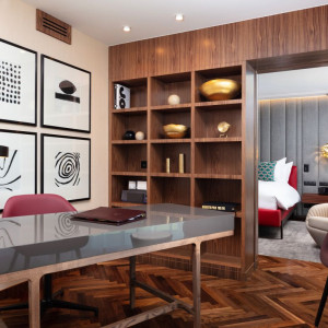 Apartament Prezydencki (gabinet). Projekt: Didier Gomez. Fot. Sofitel Warsaw Victoria