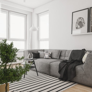Sofa firmy Adriana w realizacji Spacja Studio