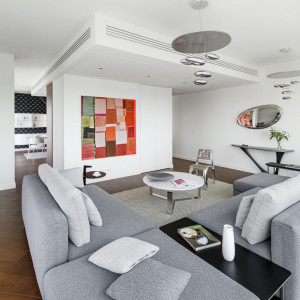 Apartament Glace Złotej 44. Projekt Aksonometria
