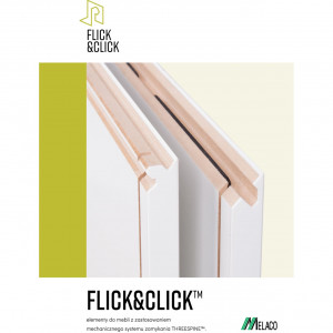 Element do mebli Flick&Click/Melaco. Produkt zgłoszony do konkursu Meble Plus - Produkt 2020.