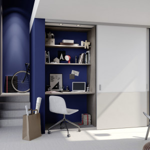 Home office, który do niedawna był luksusem, teraz jest codziennością. Systemy Raumplus pomagają nam stworzyć komfortowe domowe biuro.